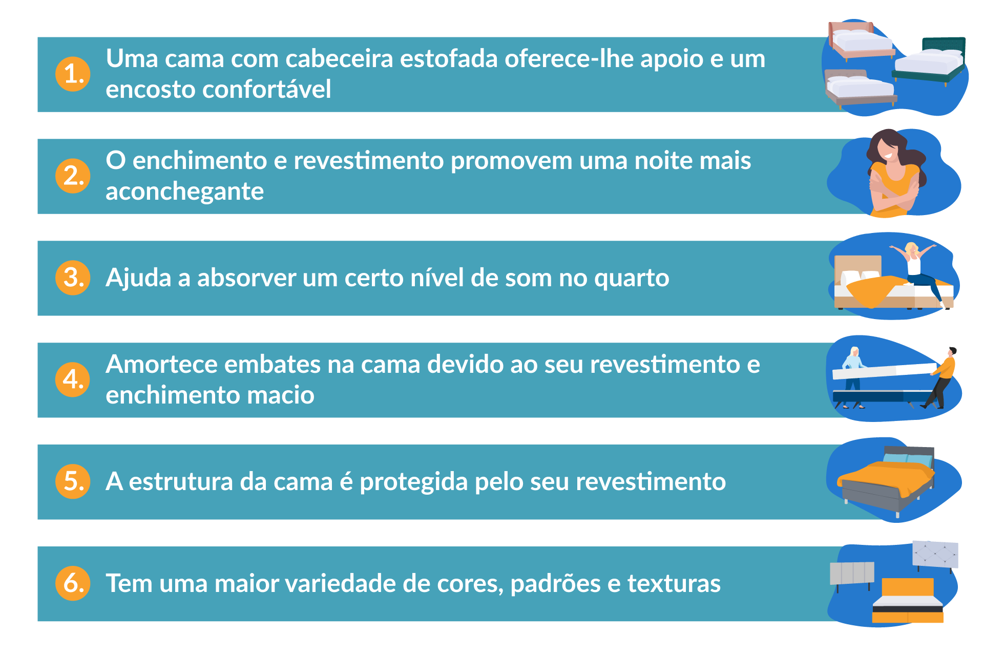 vantagens cama estofada